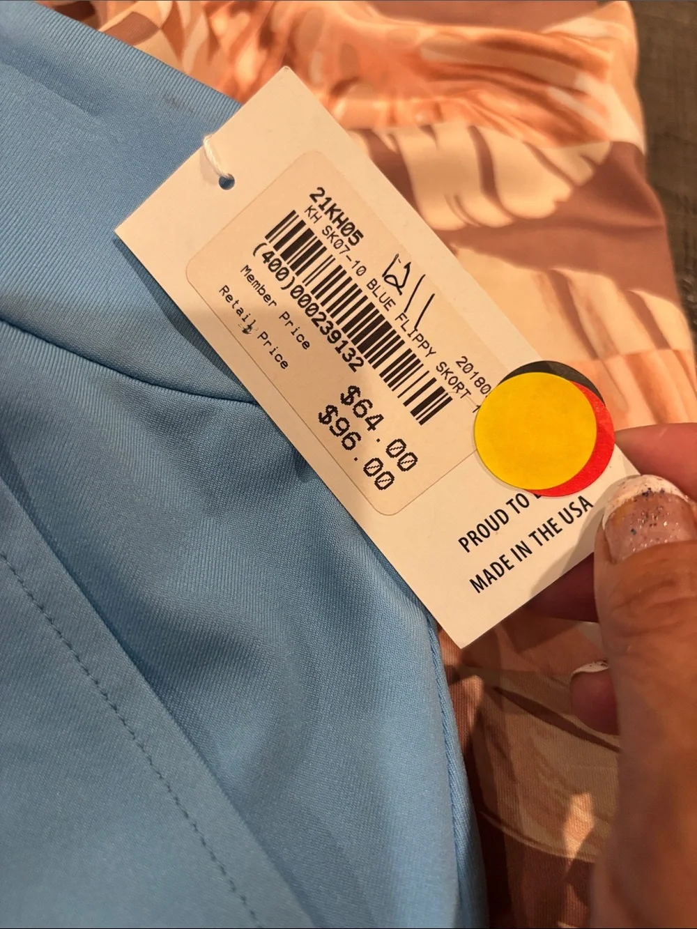 Light Blue Ruffle-Hem Women's Skort